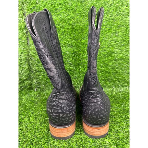 Rock\'em Men Leather Cowboy Boots Western Square Toe Sz 10 Hecho En Mexico main image 9